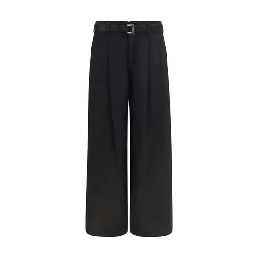 Sacai Black Cotton Chino Pants