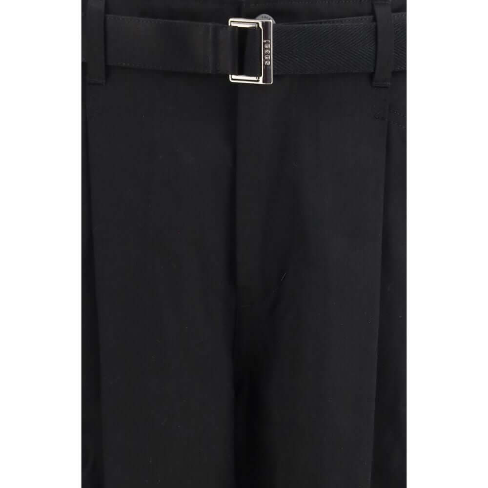Sacai Black Cotton Chino Pants