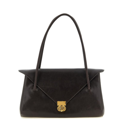 Marni Brown Calfskin Shoulder Bag