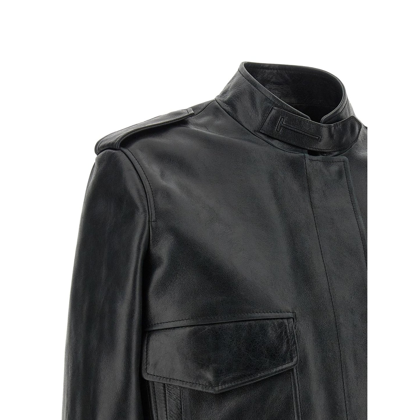 Tom Ford Black Lamb Leather Leather Jacket