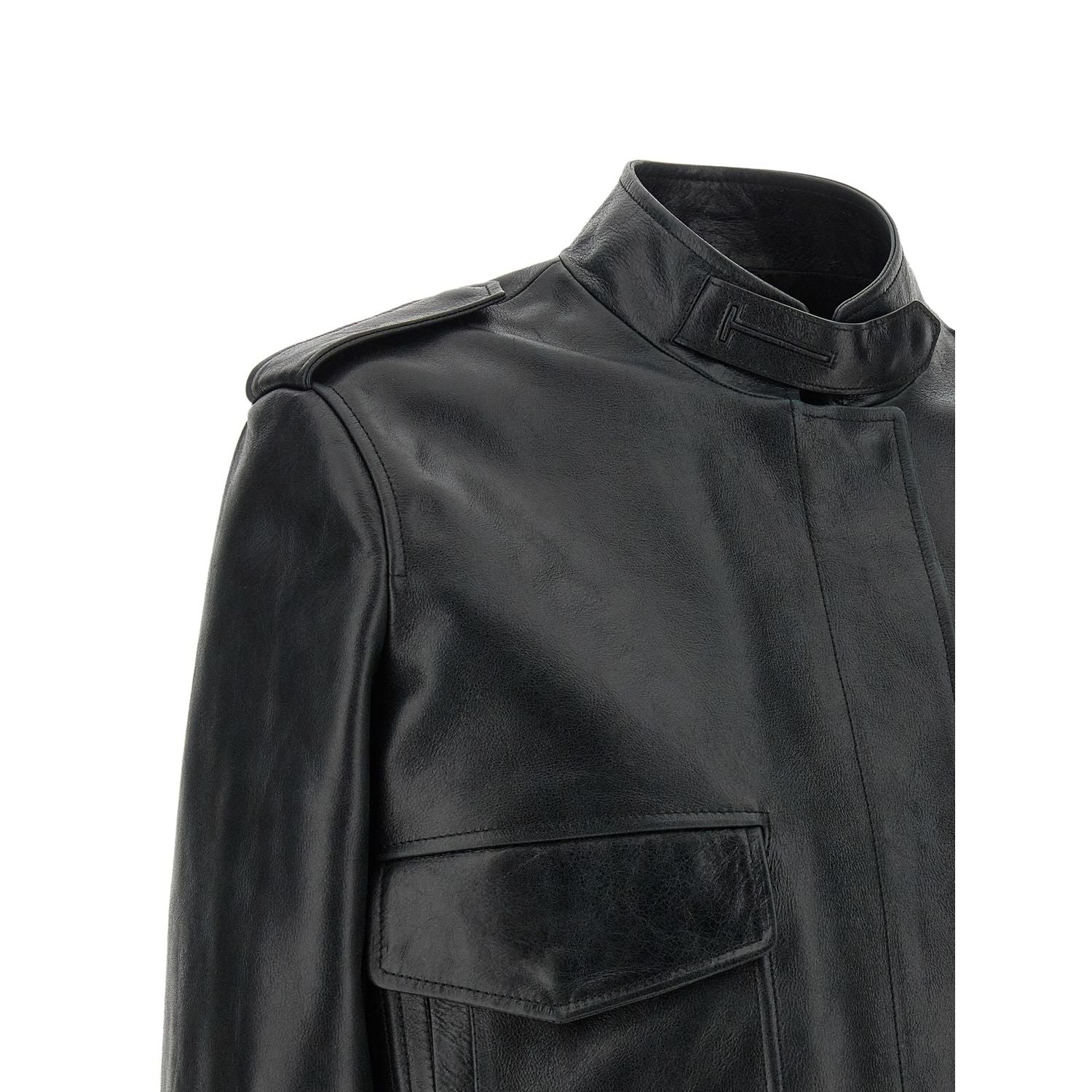 Tom Ford Black Lamb Leather Leather Jacket