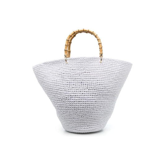 CHICA Corolla woven top-handle bag White Handbag Chica