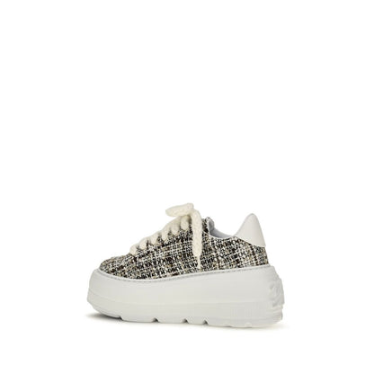 Casadei Multicolor Fabric Platform Sneakers
