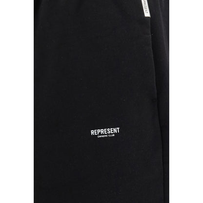 Represent Black Cotton Athletic Pants