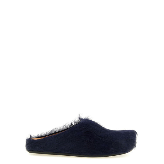 Marni Blue Calfskin Mules