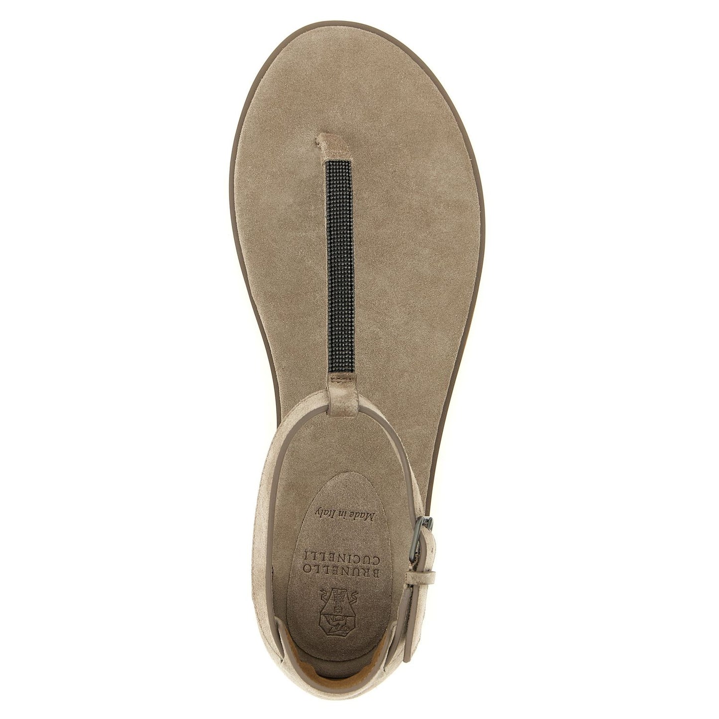 Brunello Cucinelli Beige Calfskin Flat Sandals