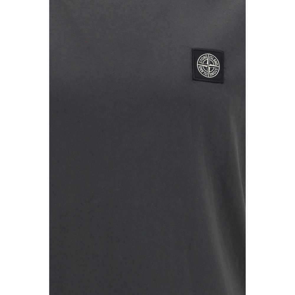Stone Island Gray Cotton T-Shirt