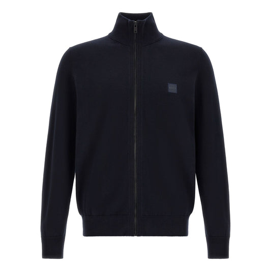 Hugo Boss Blue Cotton Cardigan