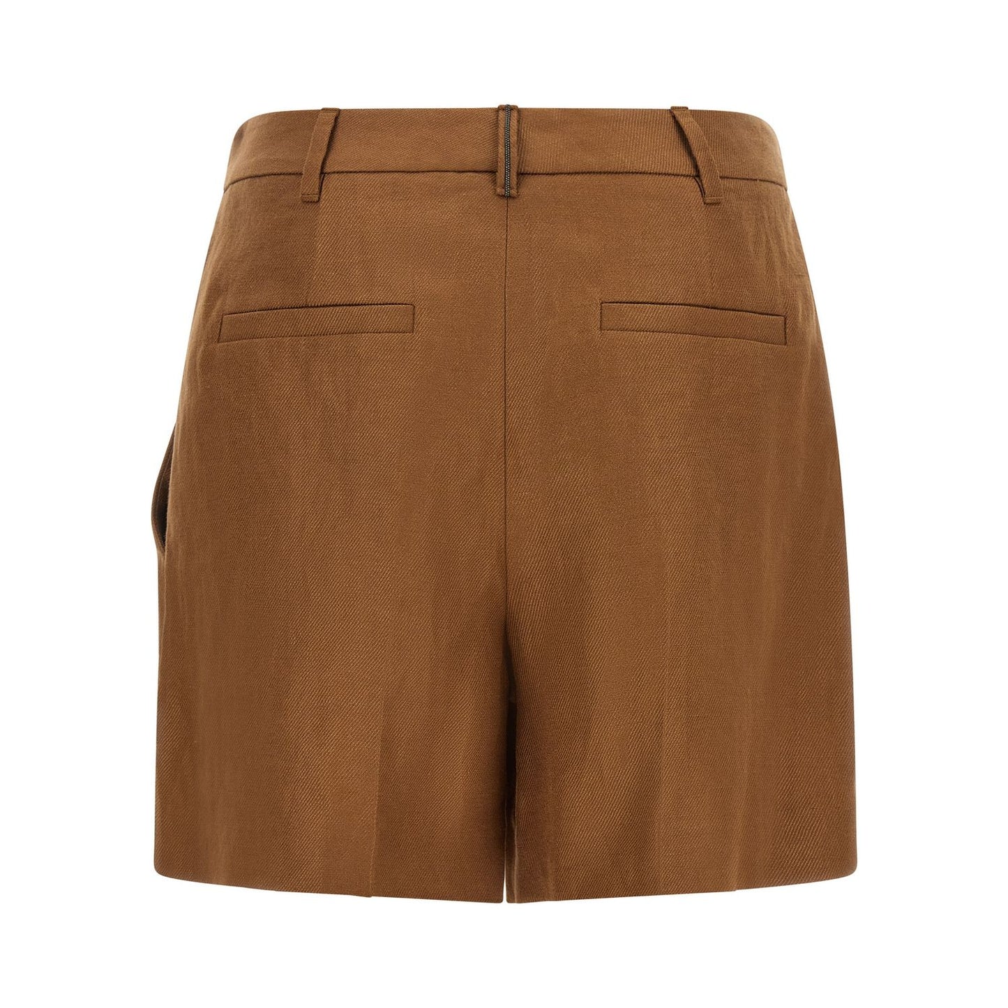 Brunello Cucinelli Brown Linen Bermuda Shorts
