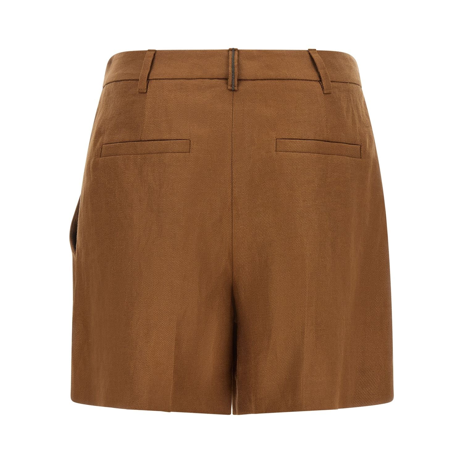 Brunello Cucinelli Brown Linen Bermuda Shorts