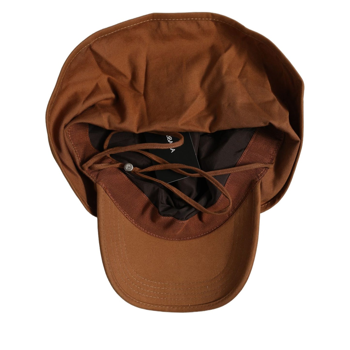Dolce & Gabbana Men Brown Cotton Double Brim Baseball Cap Hat