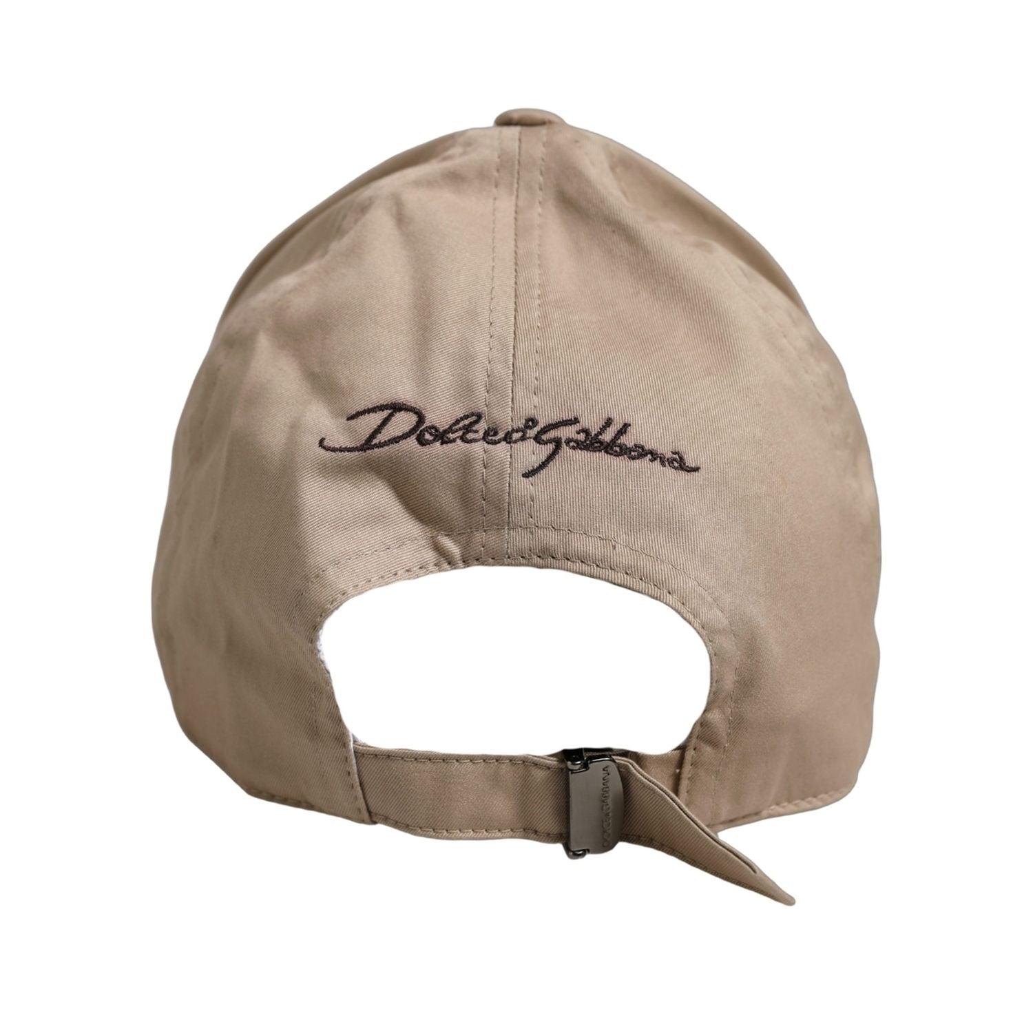 Dolce & Gabbana Men Beige Cotton Stretch Baseball Capello Hat