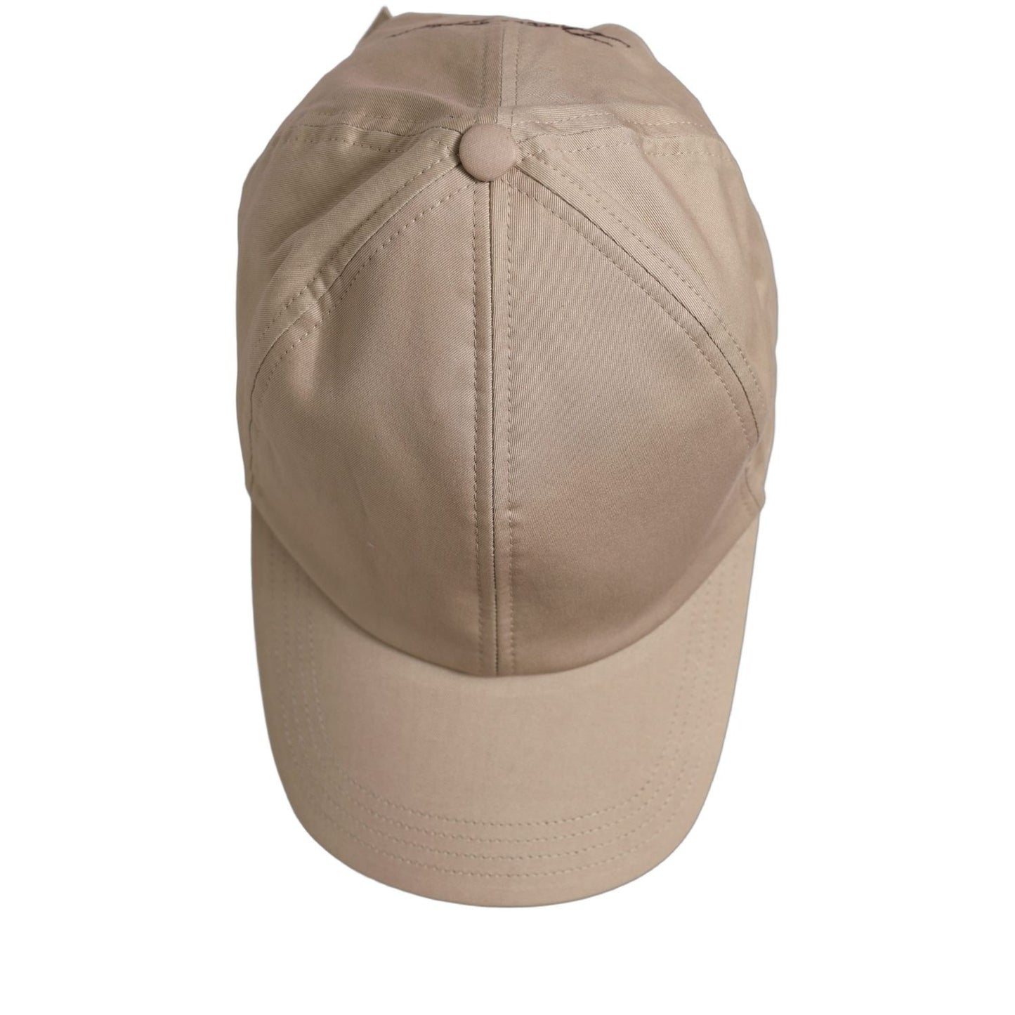 Dolce & Gabbana Men Beige Cotton Stretch Baseball Capello Hat