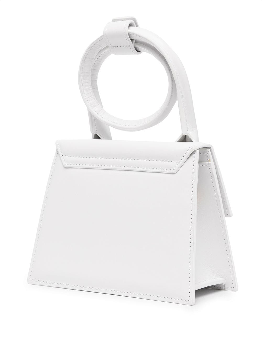 JACQUEMUS White leather Le Chiquito Noeud Bag Handbag JACQUEMUS