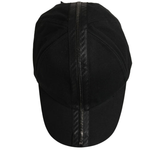 Dolce & Gabbana Men Black Cotton Baseball Cap 6 Panels Hat