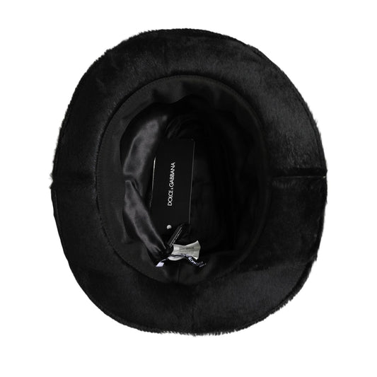 Dolce & Gabbana Men Black Classic Wide Brim Fedora Capello Hat