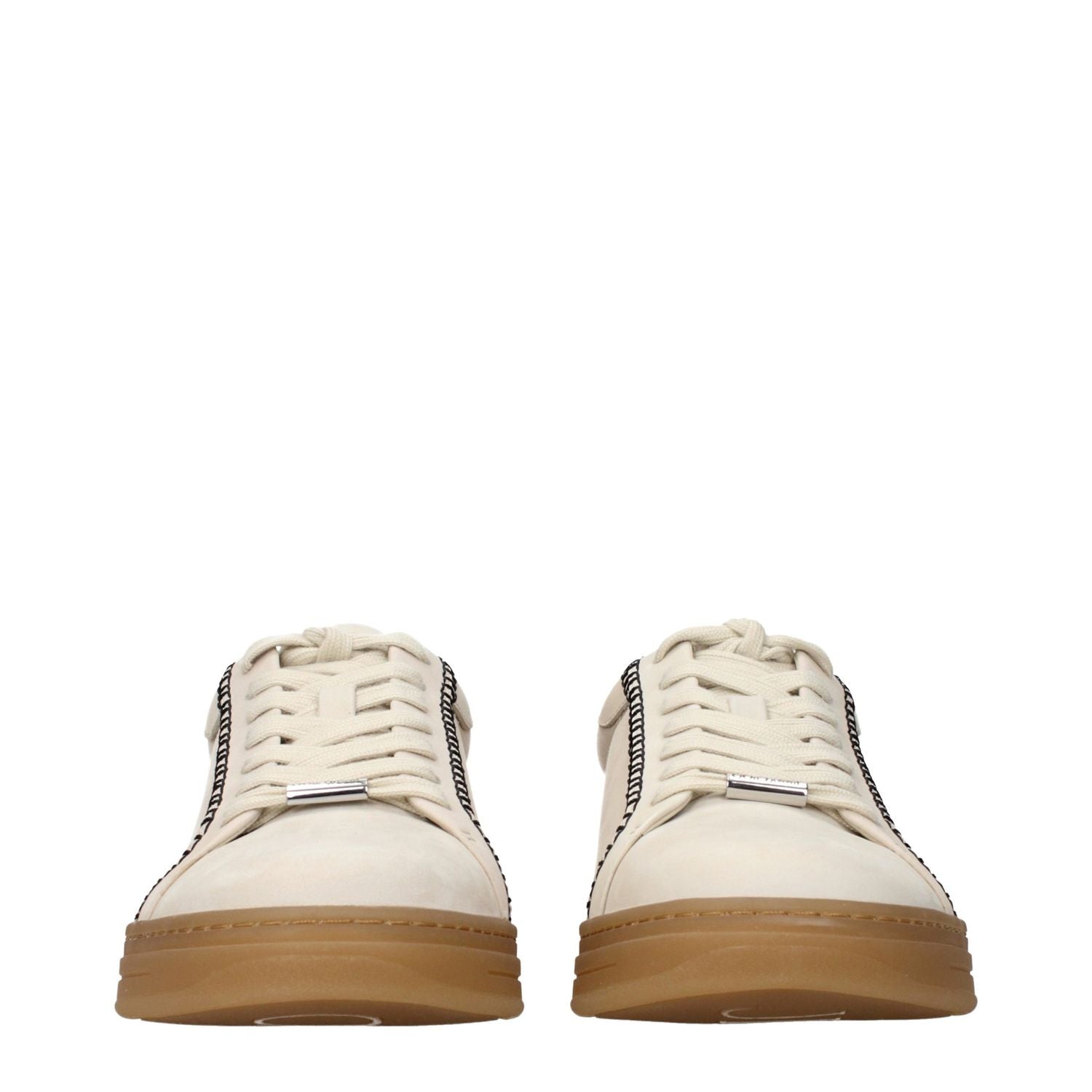 Jimmy Choo Beige Leather Sneakers