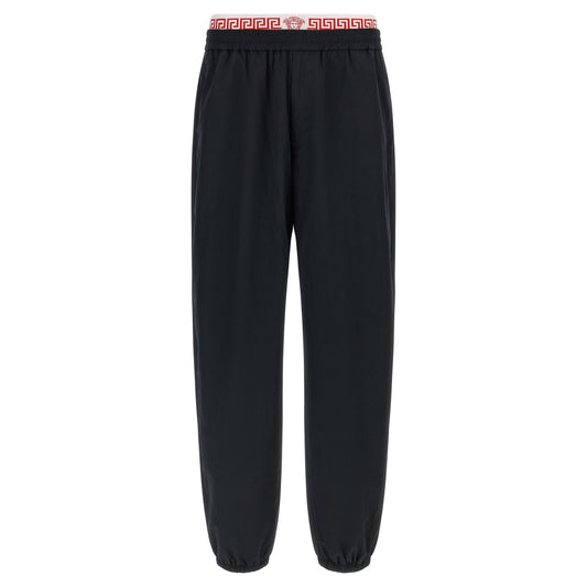 Versace Black Polyamide Joggers (Workout Pants)
