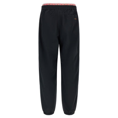Versace Black Polyamide Joggers (Workout Pants)
