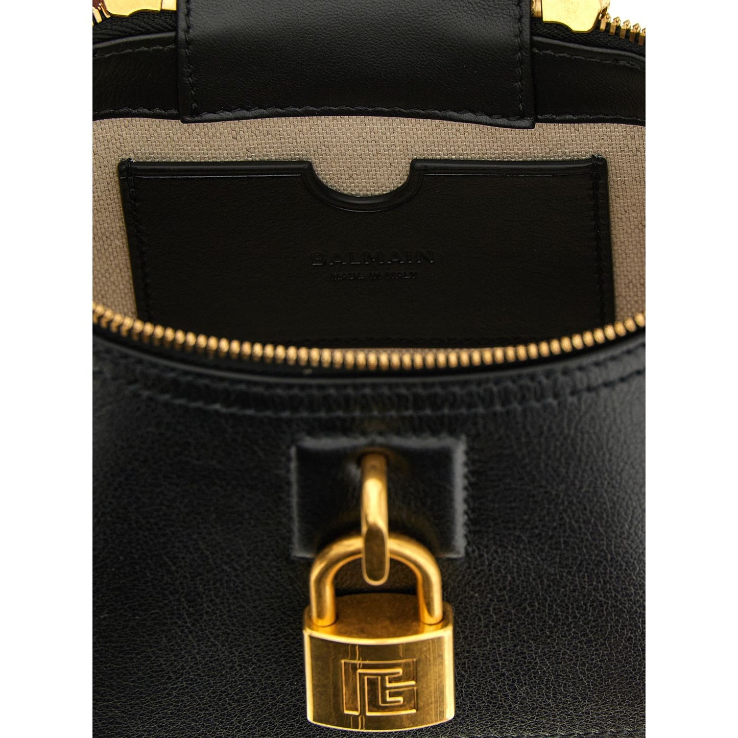 Balmain Black Calfskin Handbag