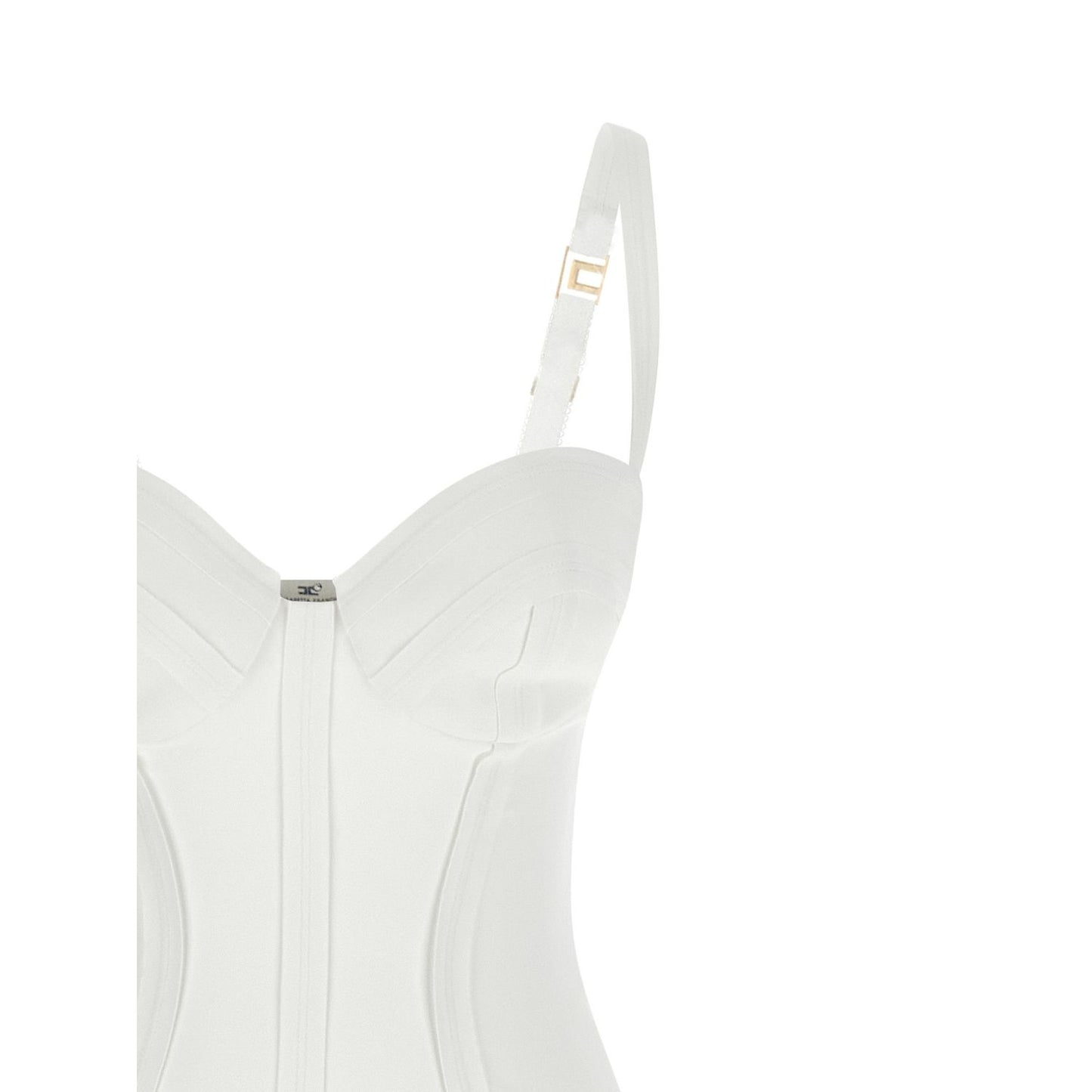 Elisabetta Franchi White Polyester Midi Dress