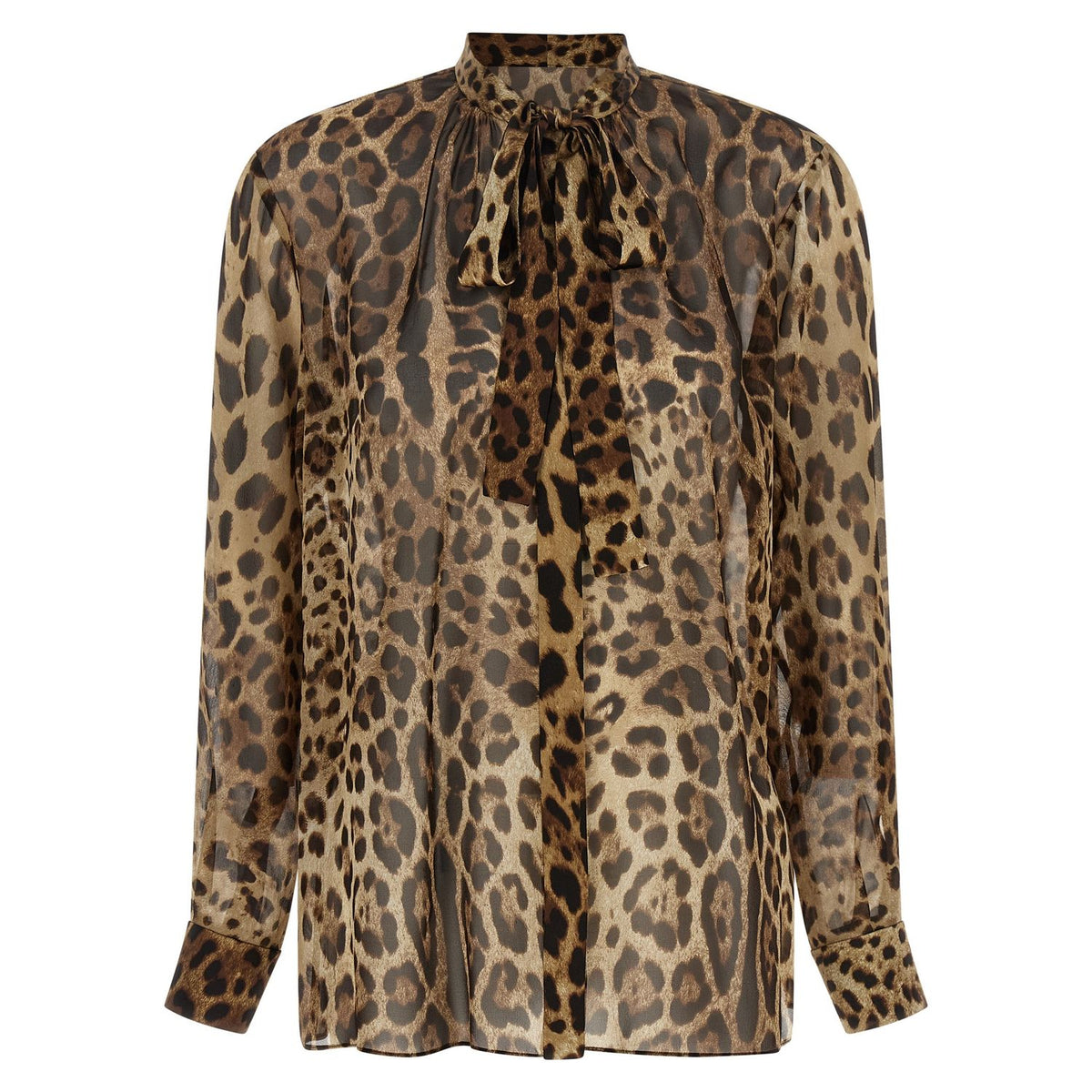 Dolce & Gabbana Brown Silk Blouse