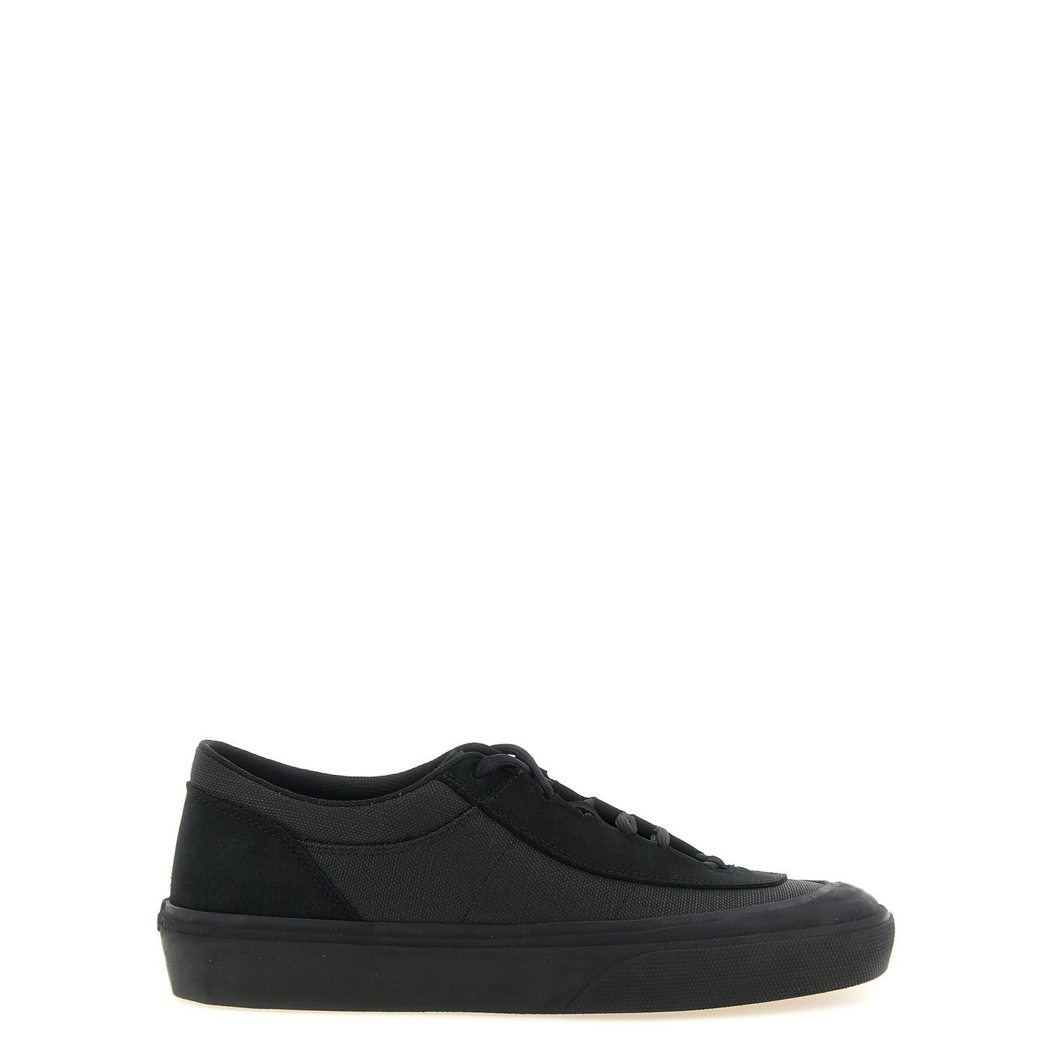 Stone Island Black Cotton Low Top Sneakers