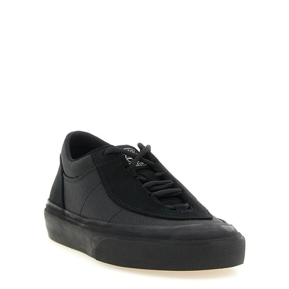 Stone Island Black Cotton Low Top Sneakers