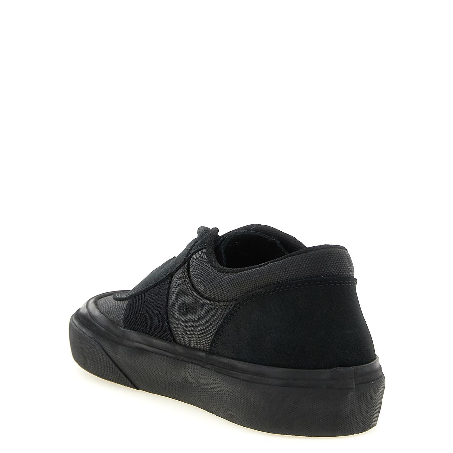 Stone Island Black Cotton Low Top Sneakers