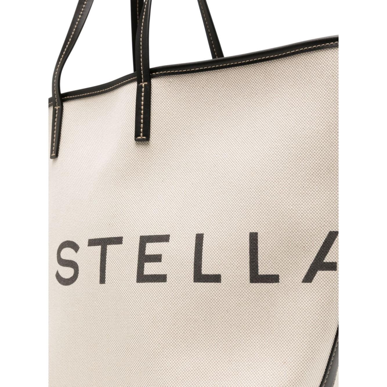 Stella McCartney logo-print cotton tote Bag Beige Shopper Stella McCartney