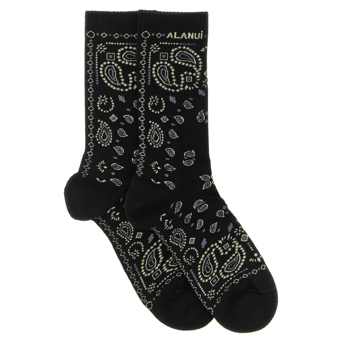 Alanui Black Cotton Socks