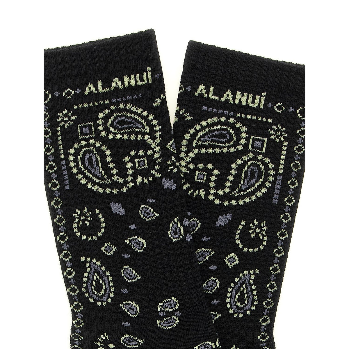 Alanui Black Cotton Socks