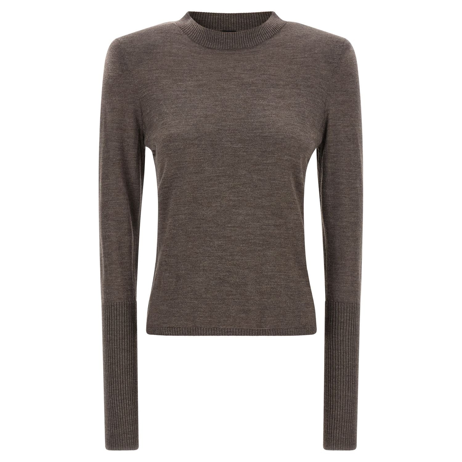 PINKO Brown Wool Cardigan