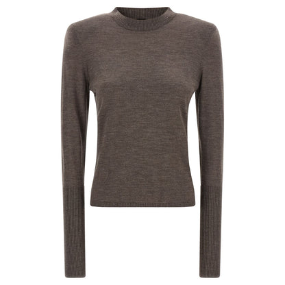 PINKO Brown Wool Cardigan