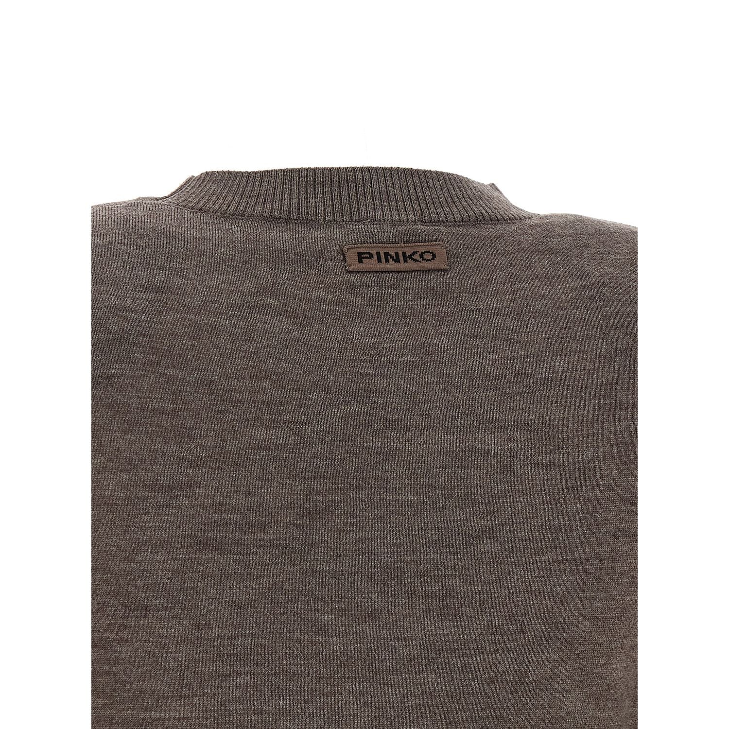 PINKO Brown Wool Cardigan