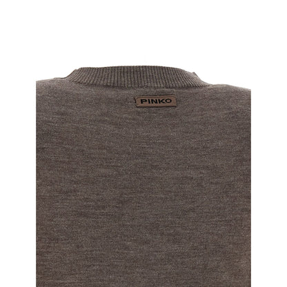 PINKO Brown Wool Cardigan