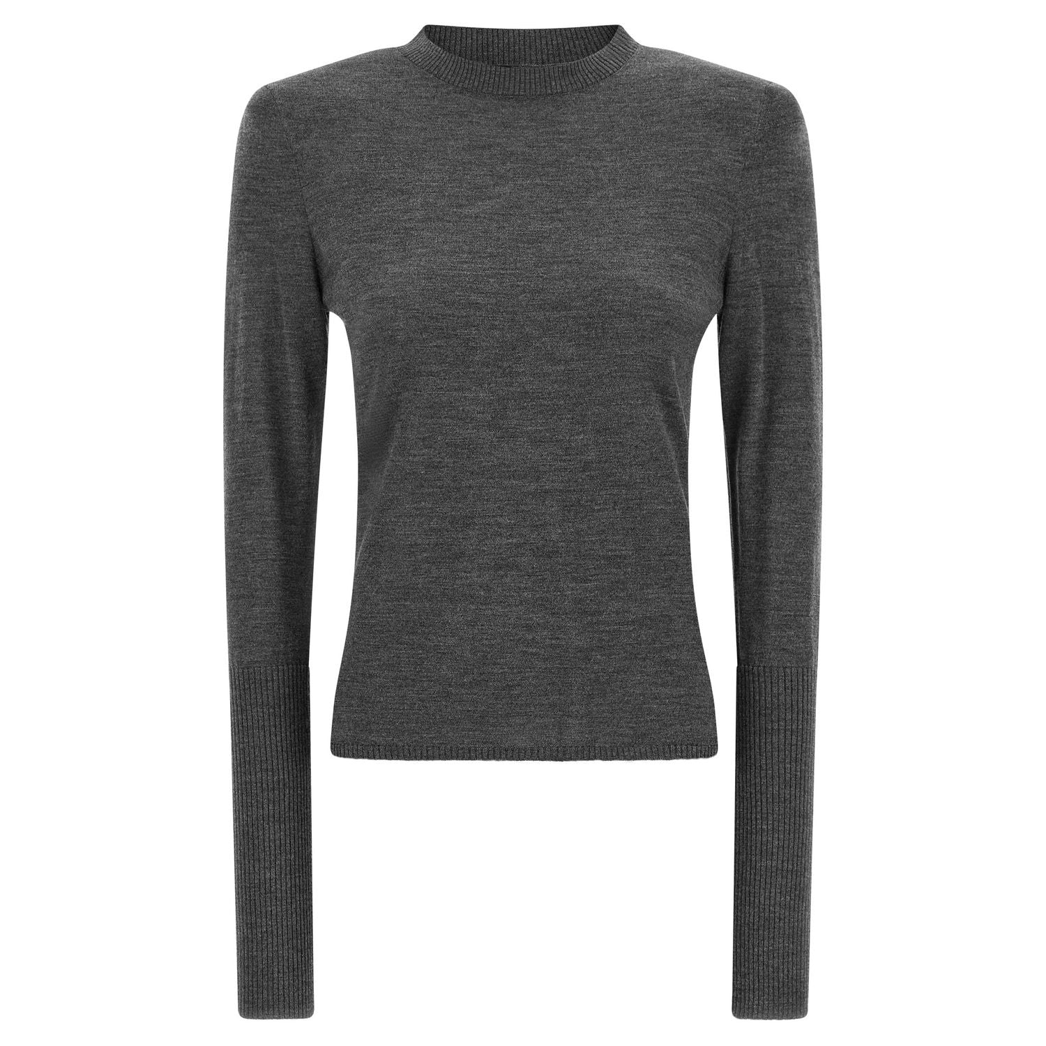 PINKO Gray Wool Cardigan