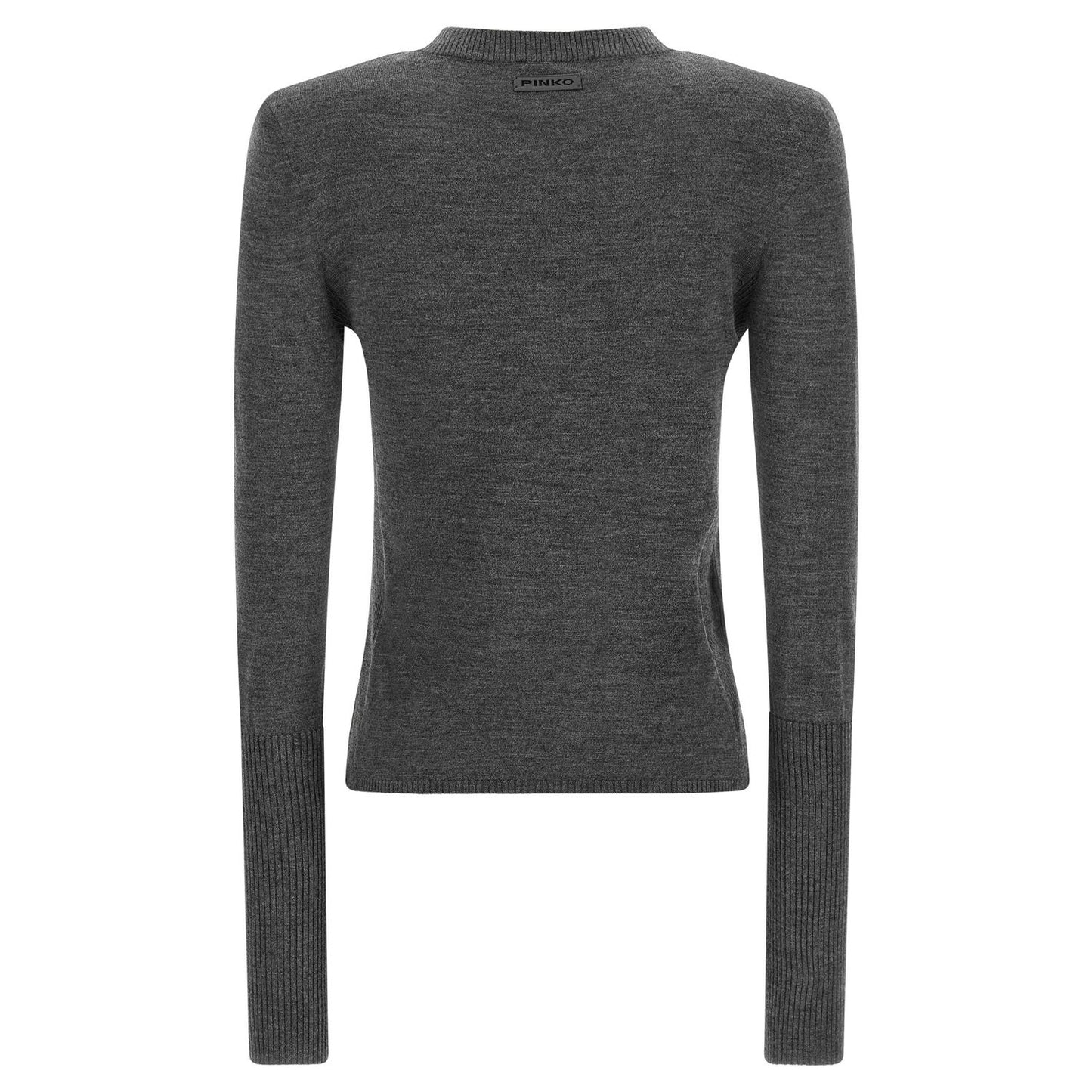PINKO Gray Wool Cardigan