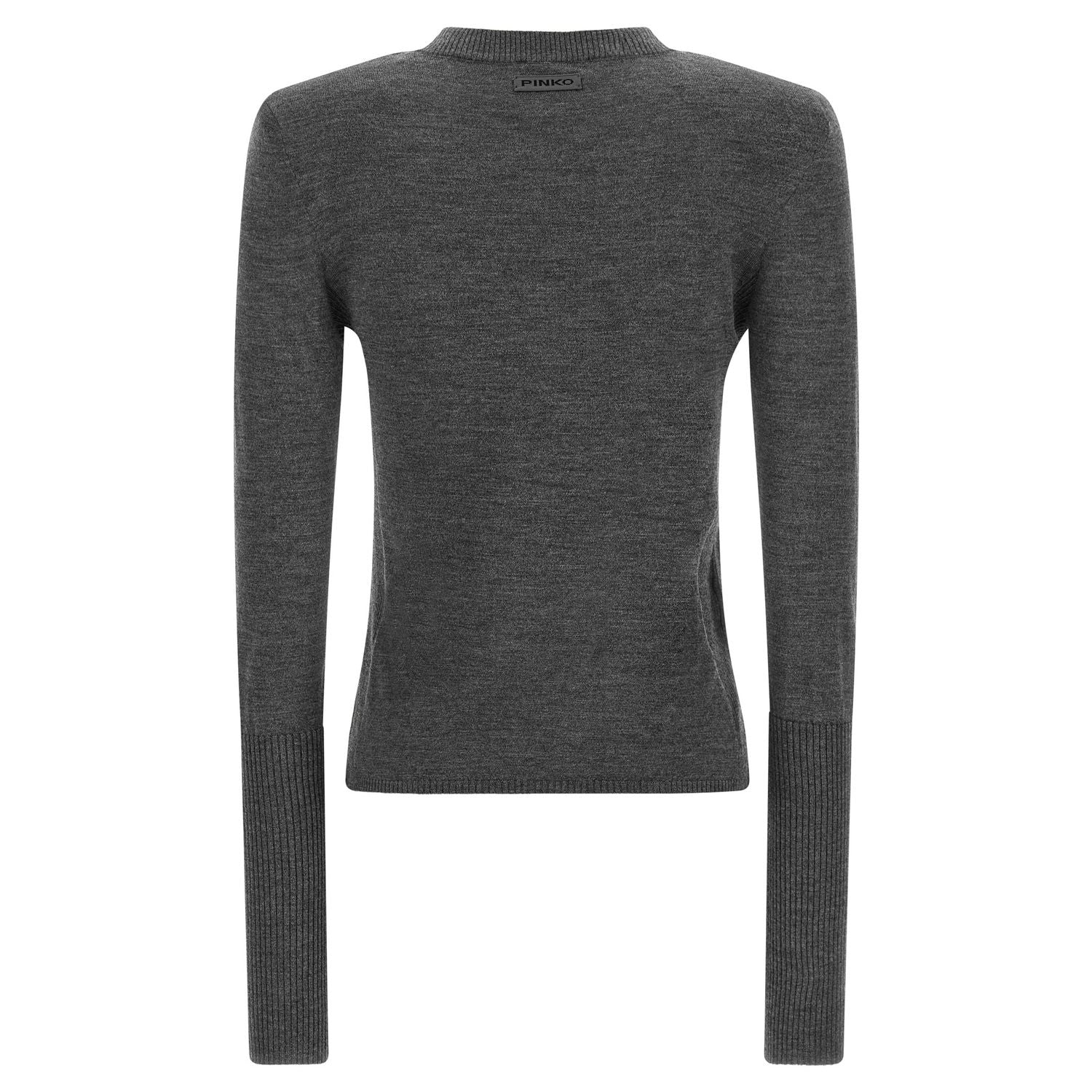 PINKO Gray Wool Cardigan