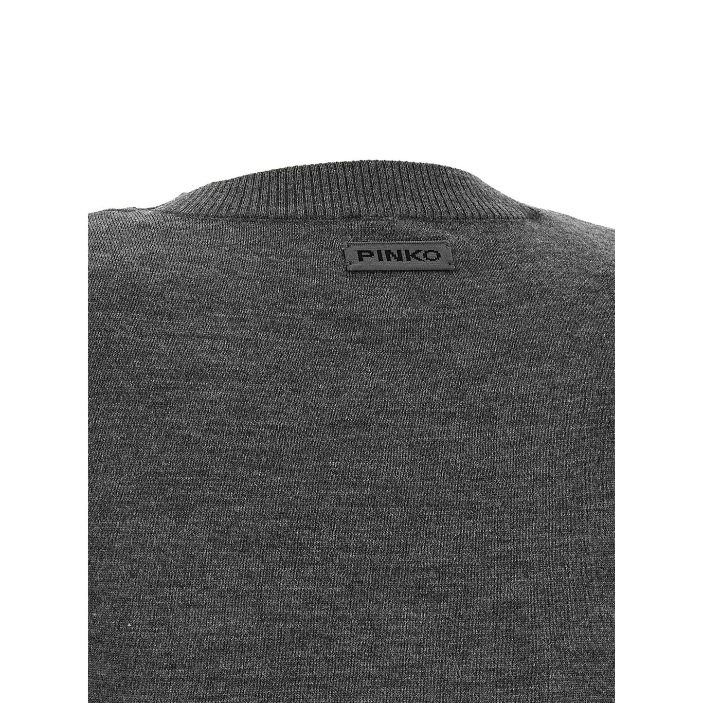 PINKO Gray Wool Cardigan