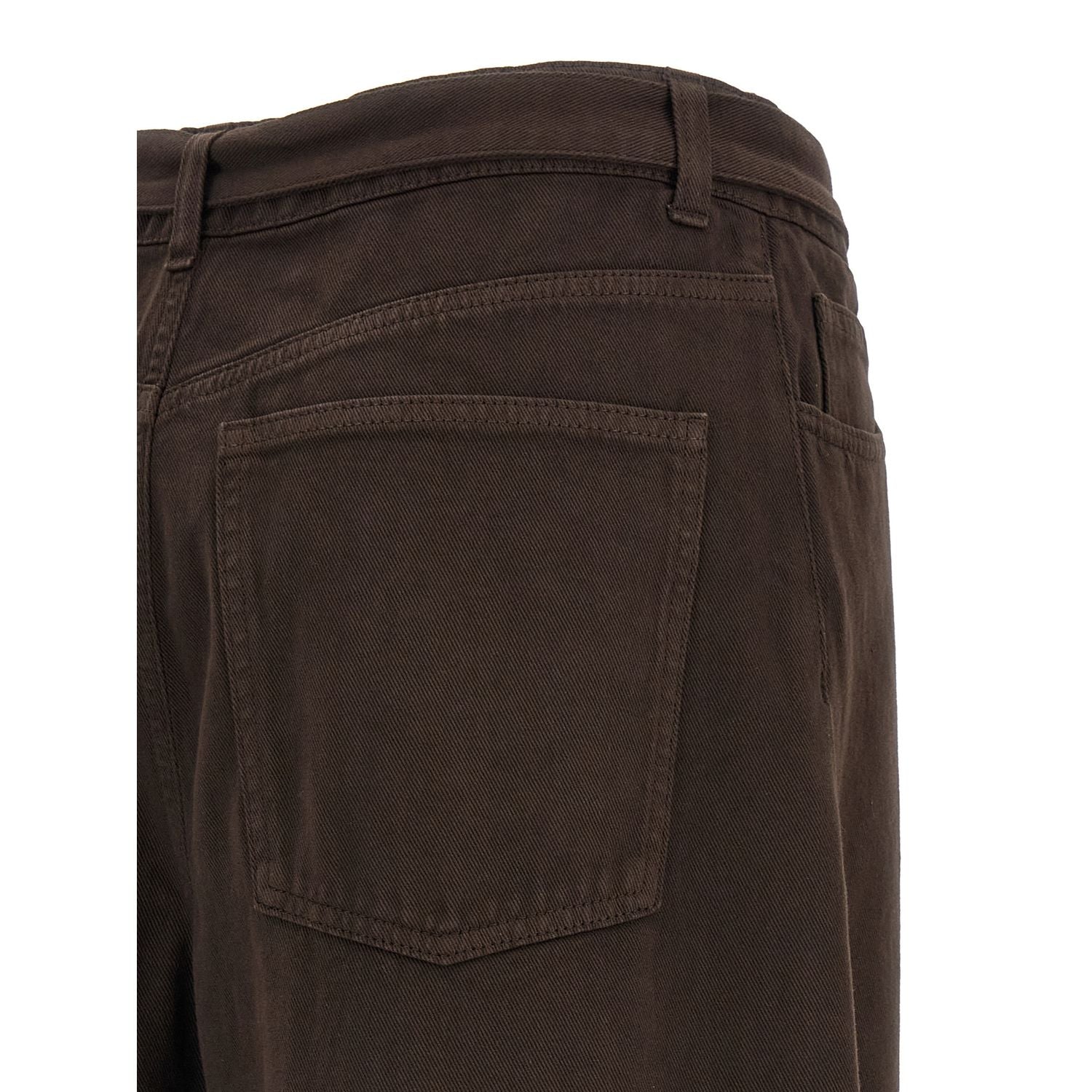 Twinset Brown Cotton High-Waisted Jean