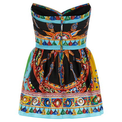 Dolce & Gabbana Multicolor Cotton Short Dress
