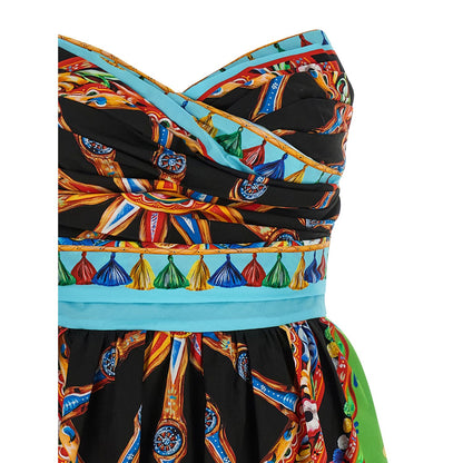 Dolce & Gabbana Multicolor Cotton Short Dress