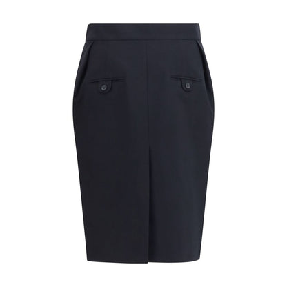 Magda Butrym Black Cotton Midi Skirt