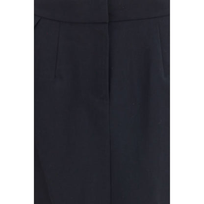 Magda Butrym Black Cotton Midi Skirt
