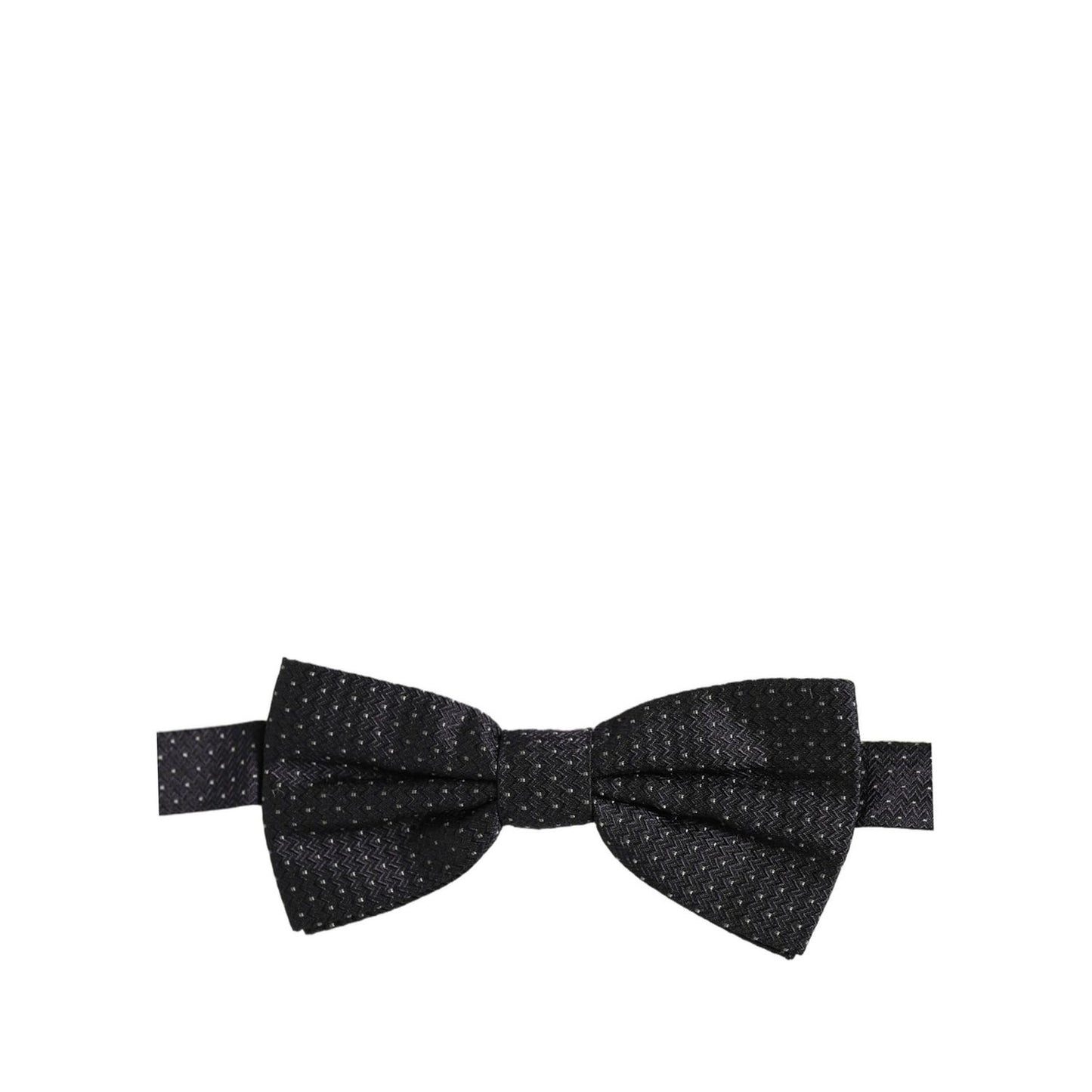 Dolce & Gabbana Dark Blue White Polka Dot Adjustable Neck Papillon Bow Tie