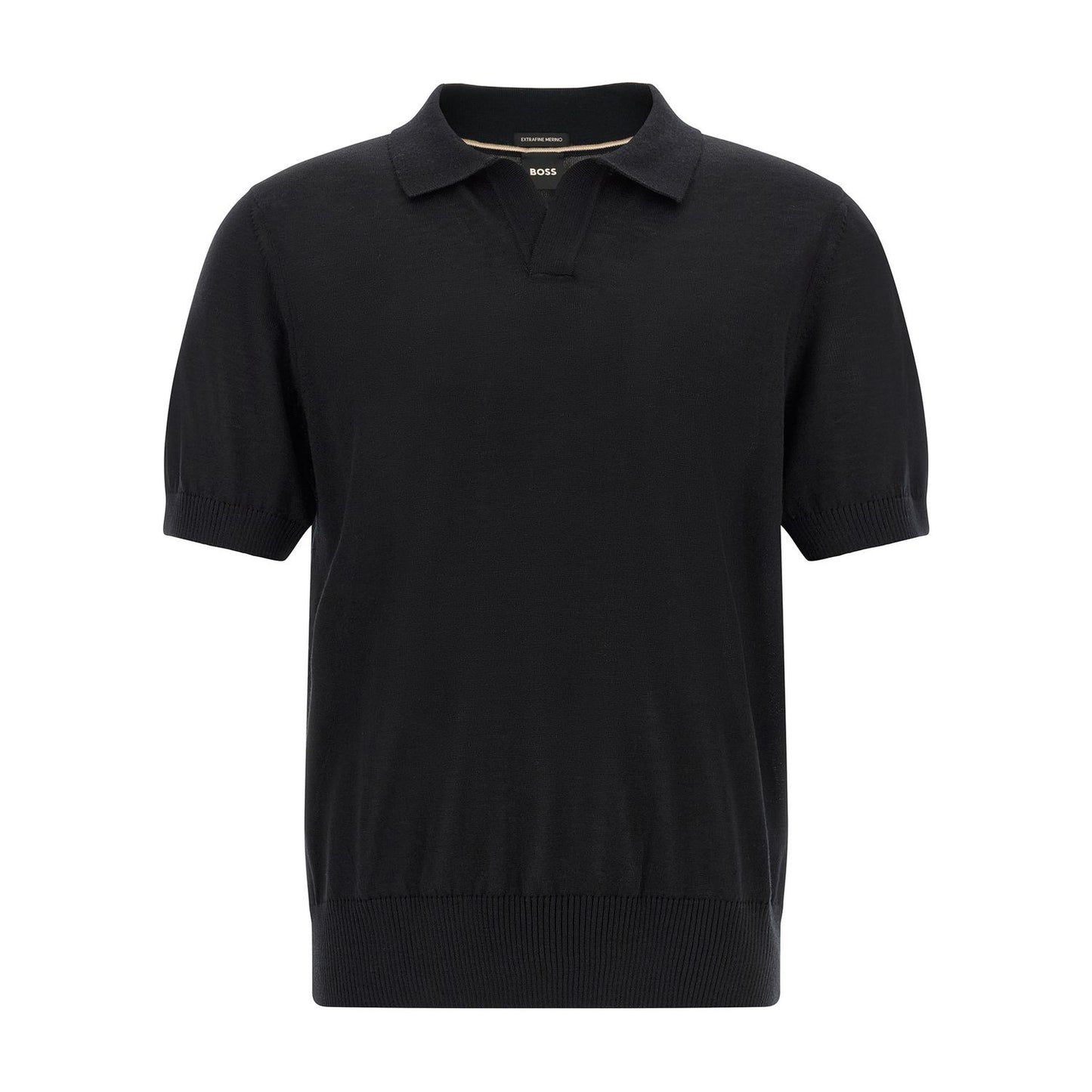 Hugo Boss Black Virgin Wool Polo Shirt