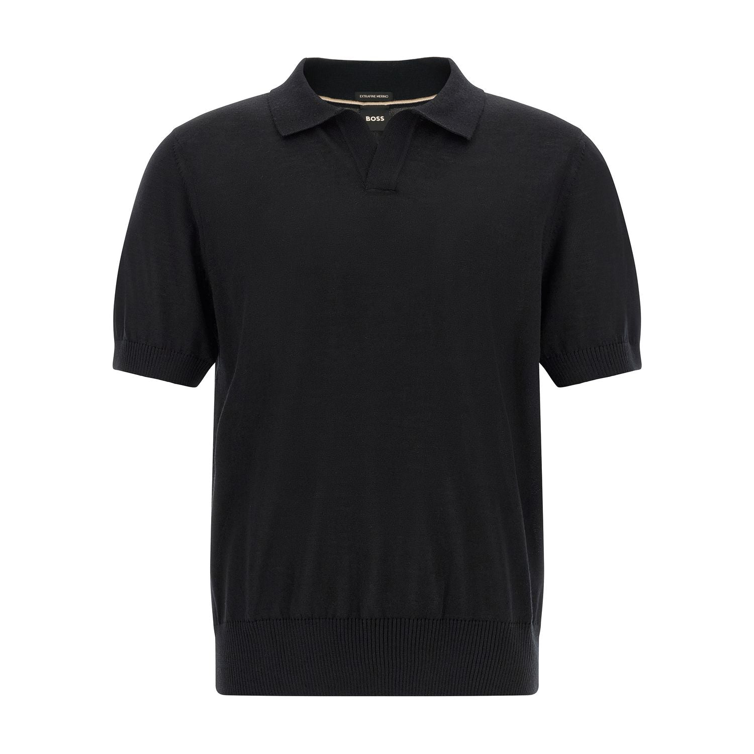 Hugo Boss Black Virgin Wool Polo Shirt