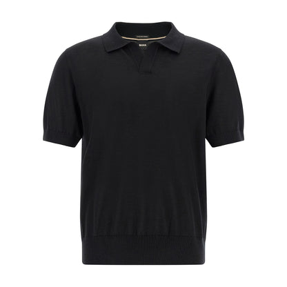 Hugo Boss Black Virgin Wool Polo Shirt