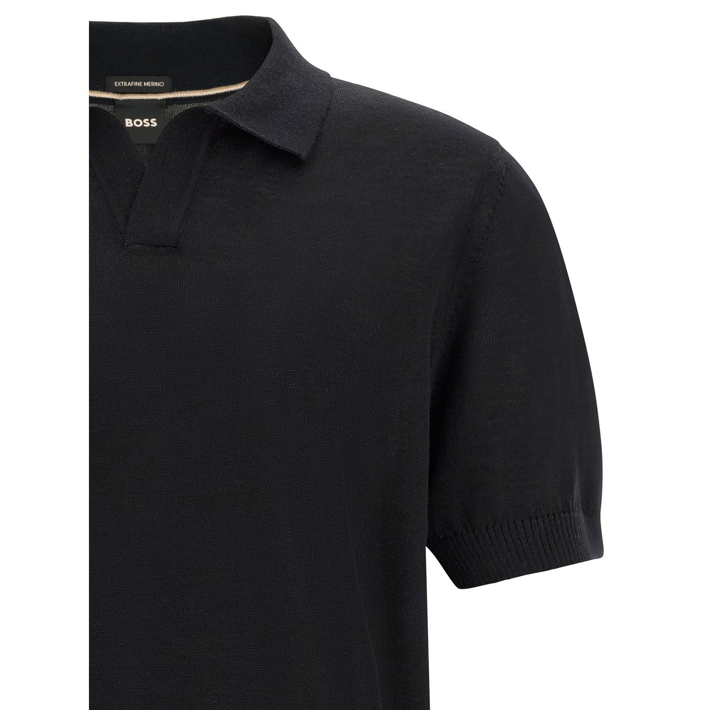 Hugo Boss Black Virgin Wool Polo Shirt